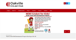 Desktop Screenshot of oakvillecricketclub.com