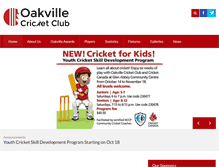 Tablet Screenshot of oakvillecricketclub.com